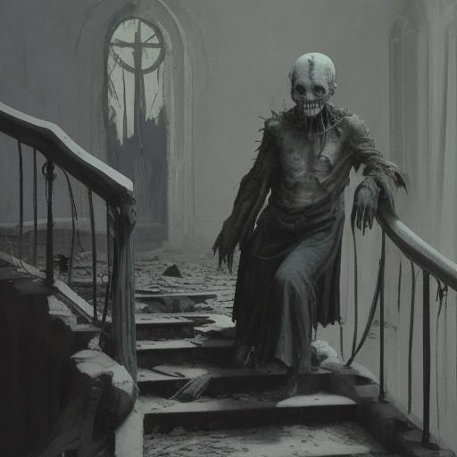 Ghoul's Descent: A Surreal Impression