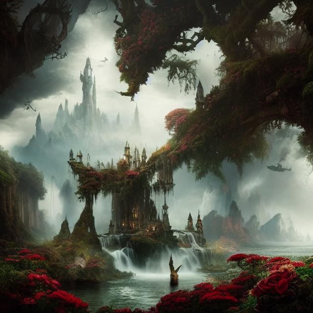 Epic Wonderland: Dramatic Digital Matte Painting