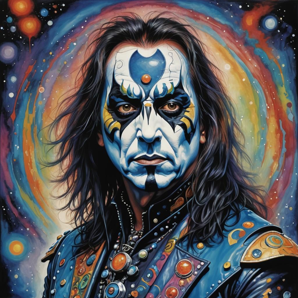 Fantasy Face in Dark Burtonesque Style