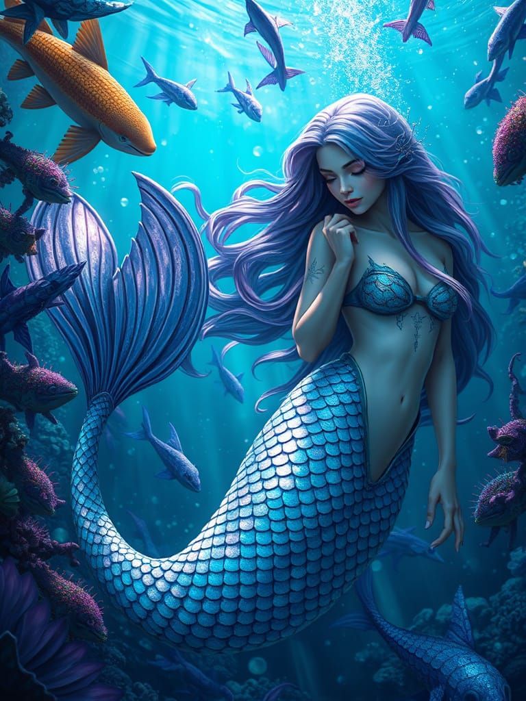 Underwater Mermaid Kingdom: Fantasy Concept Art