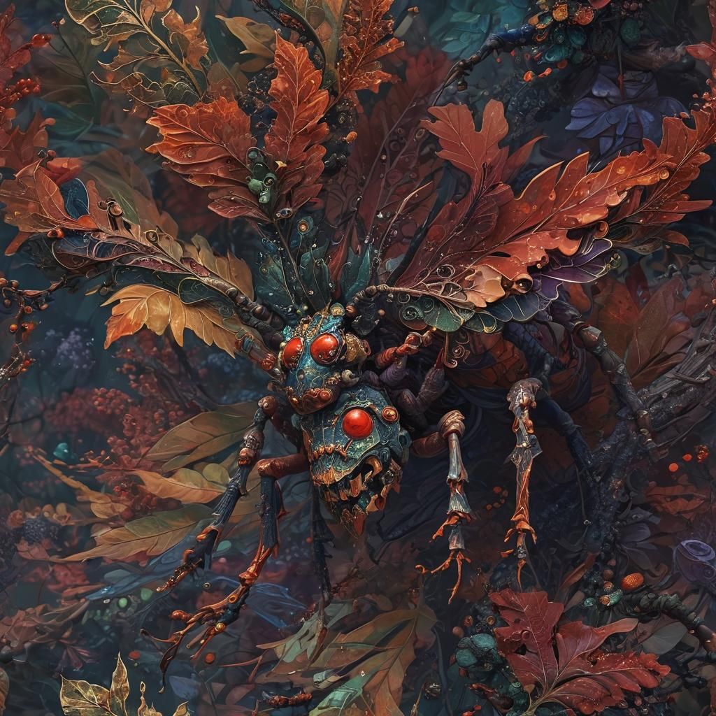 Enraged Whitefly Insect Concept Art in 8K
