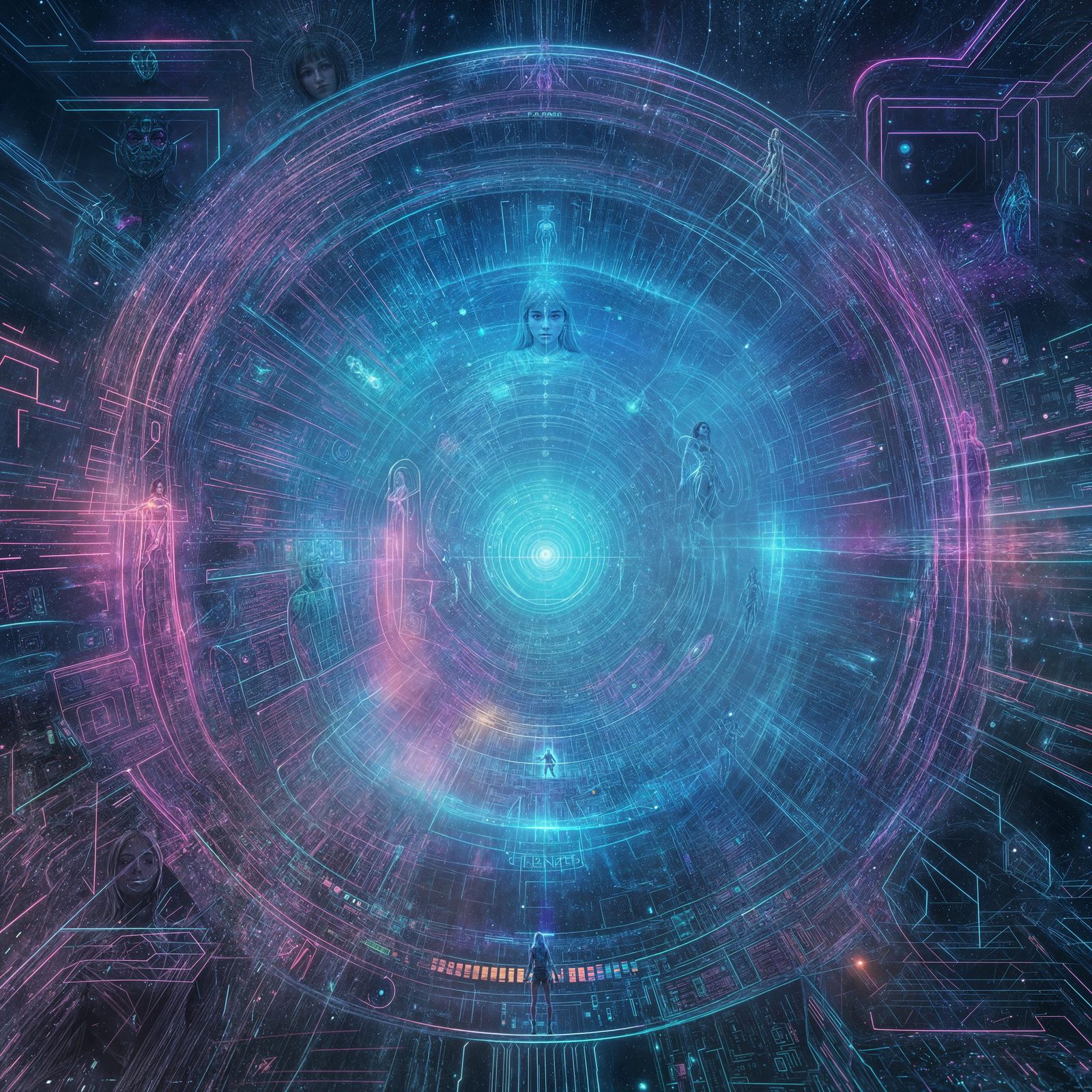 Cosmic Crypto Smart Contract in Astral Illustration