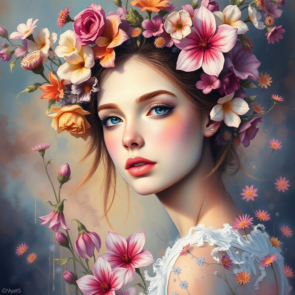 Visions of Fantasy and Beauty in Pastel Watercolor