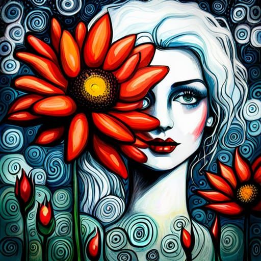 Flowers in the Style of Tim Burton