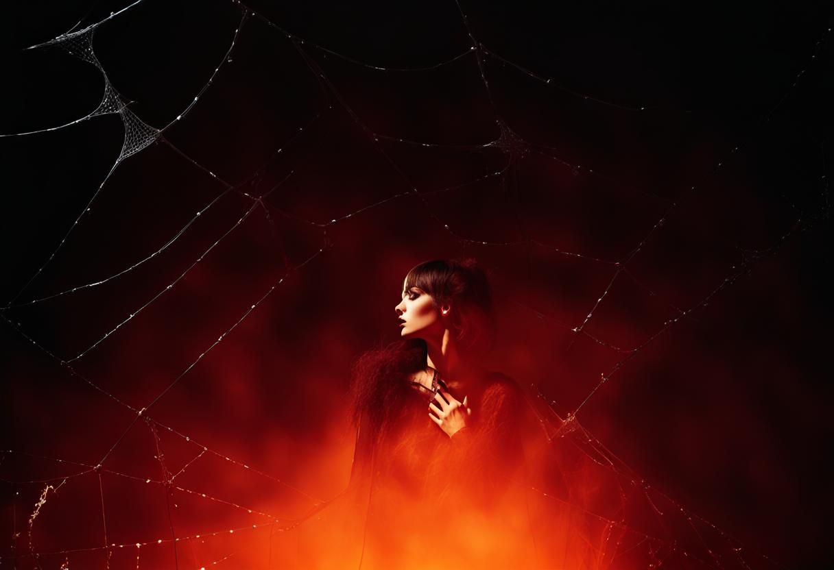 Surreal Goth Scene with Sea Shells and Rats