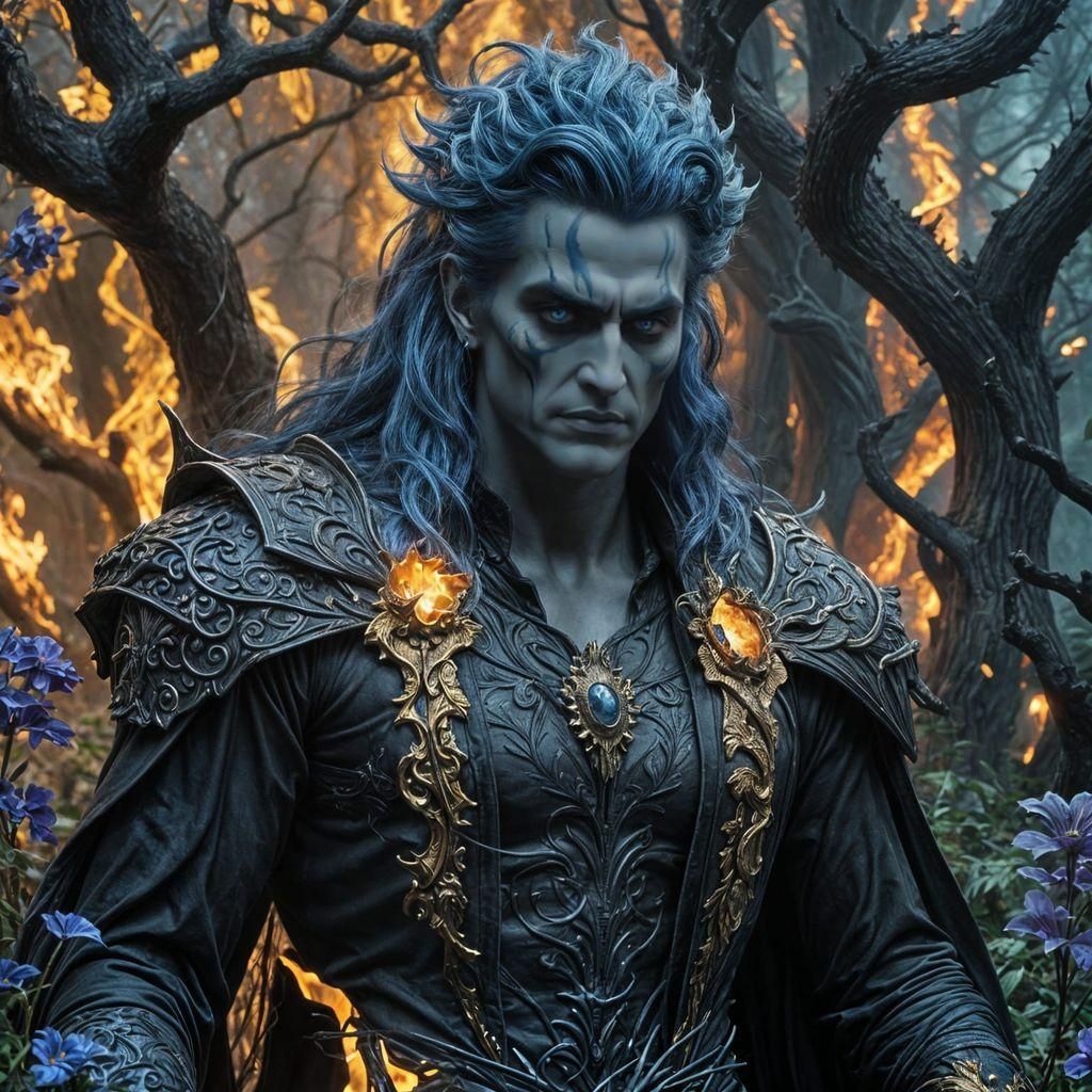 Hades Tending His Garden: A Digital Masterpiece