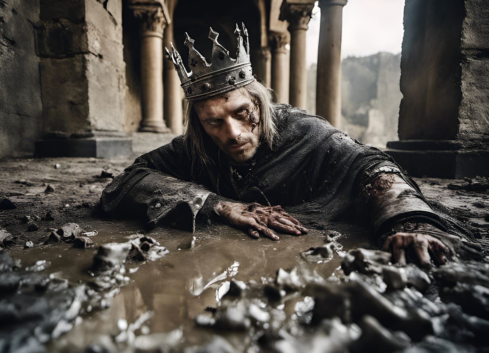 Medieval King's Demise in Castle Ruins