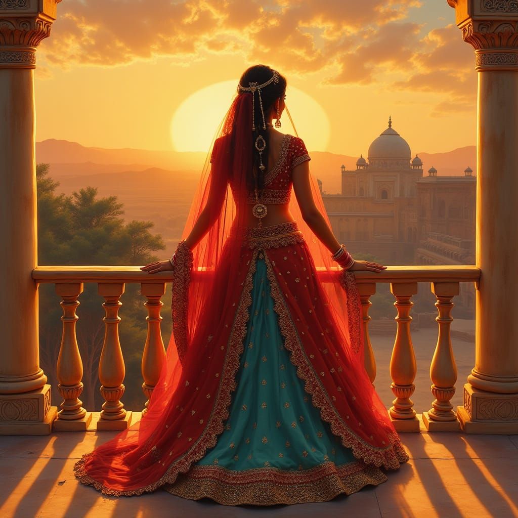 Regal Indian Bride Inspired by Princess Jasmine