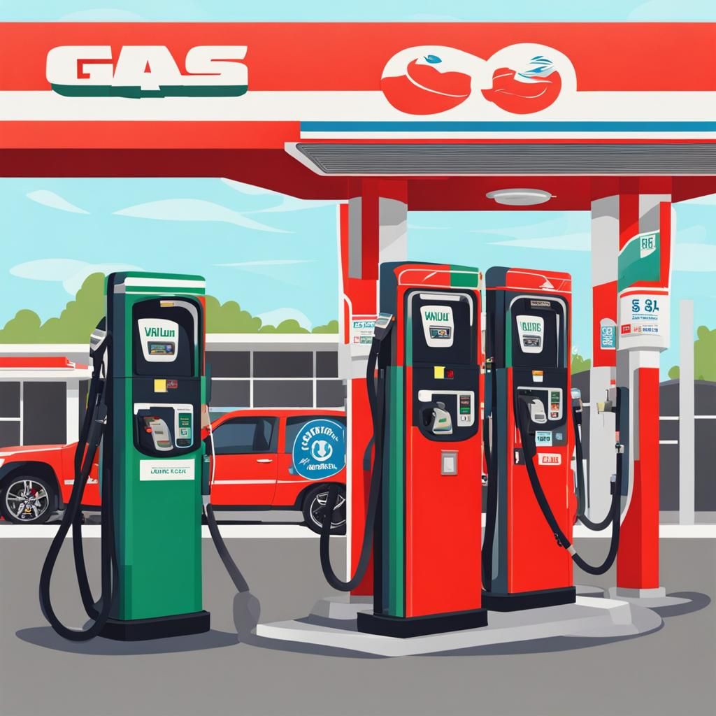 Voluptuous Women at a Gas Station