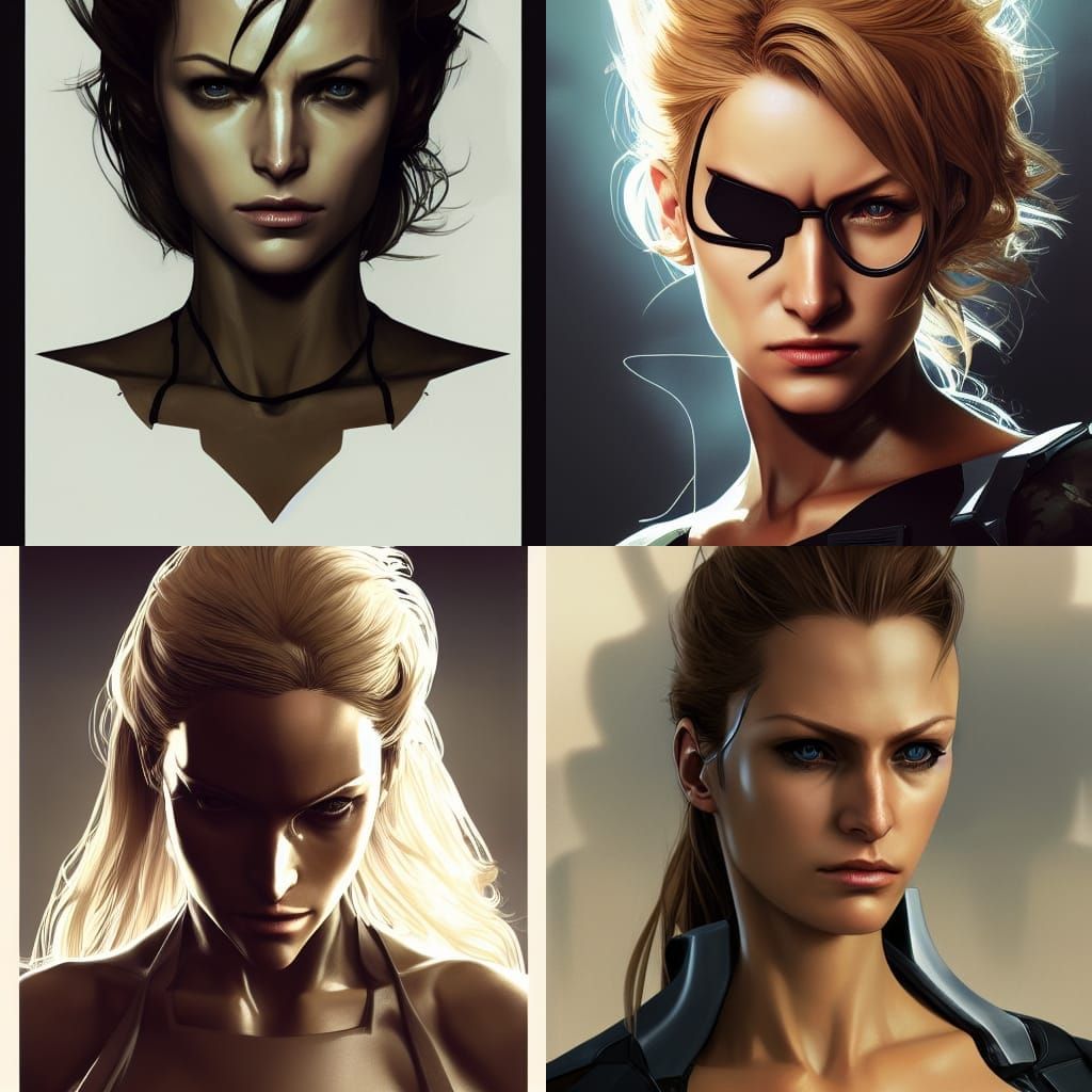 Metal Gear Solid EVA Portrait in Artgerm Style
