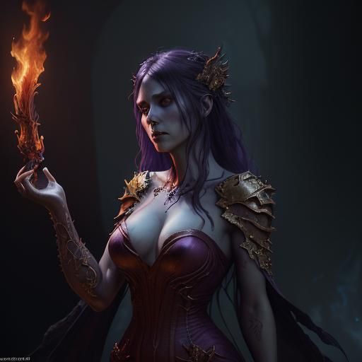 Burning Bride: Dark Fantasy Concept Art