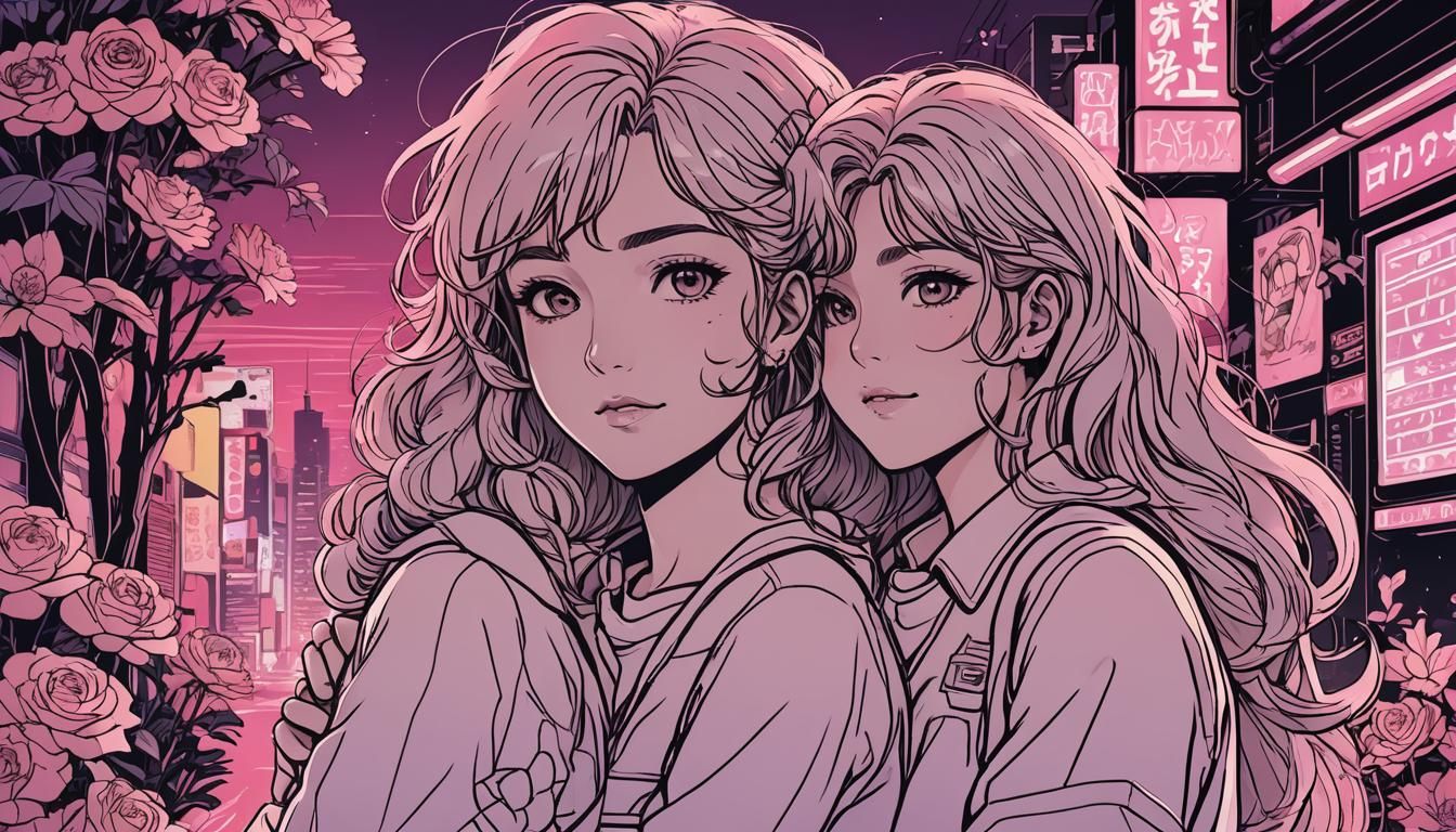 Anime Style Mother's Day Coloring Page