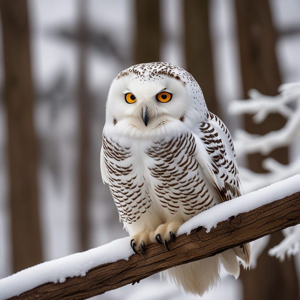 Snowy Owl in Profound Bokeh