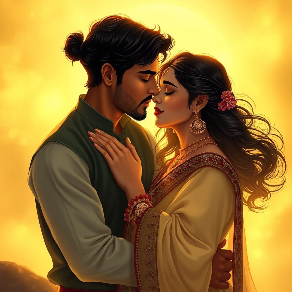 Ethereal Maharashtrian Romance in Soft Golden Light