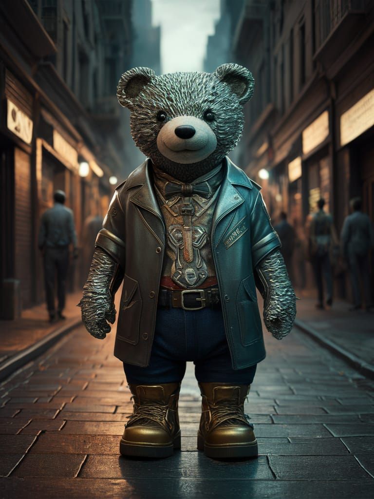 Teddybear Teddyboys Sgraffito in Polymer Clay