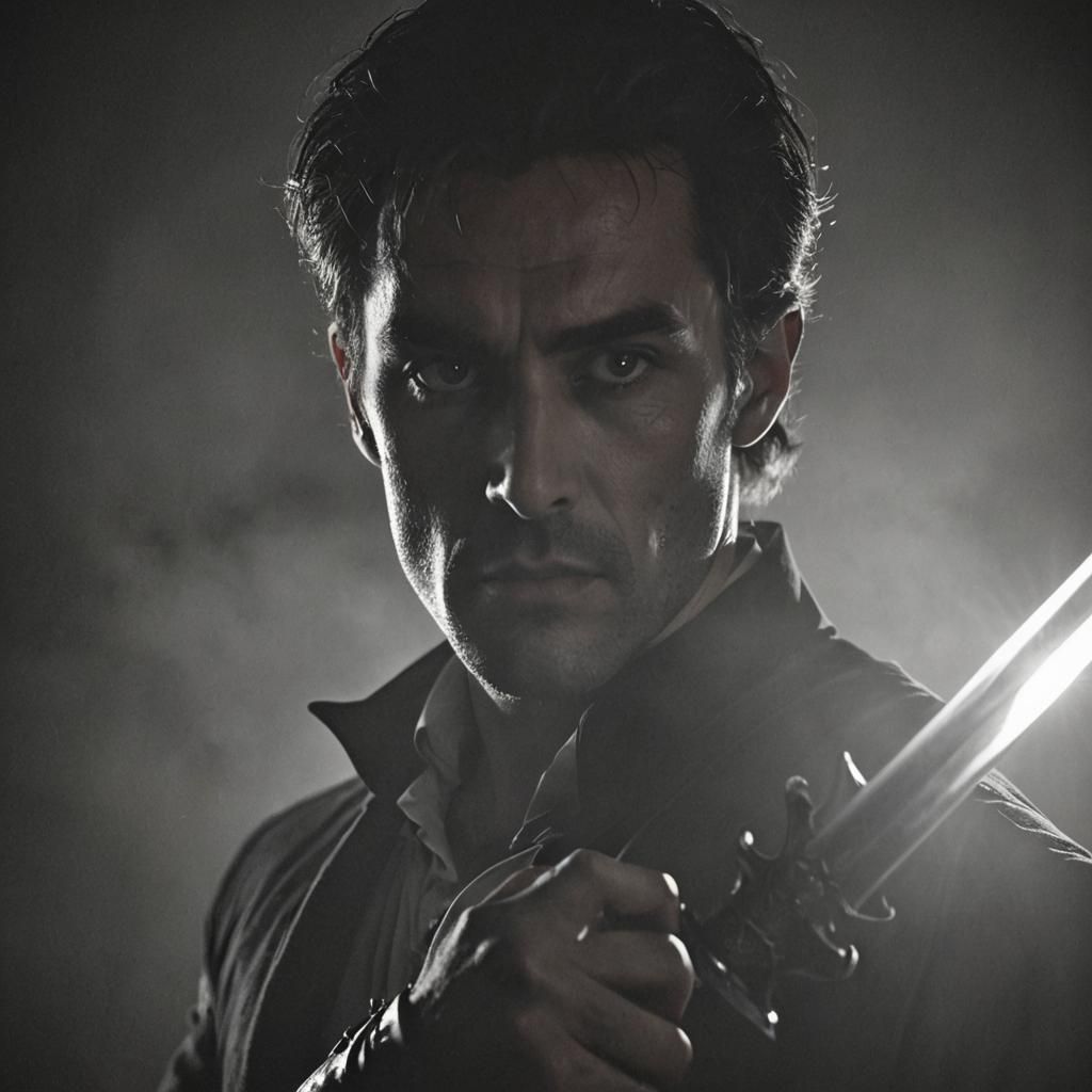 Cinematic Film Still: Celebrier and the Sword