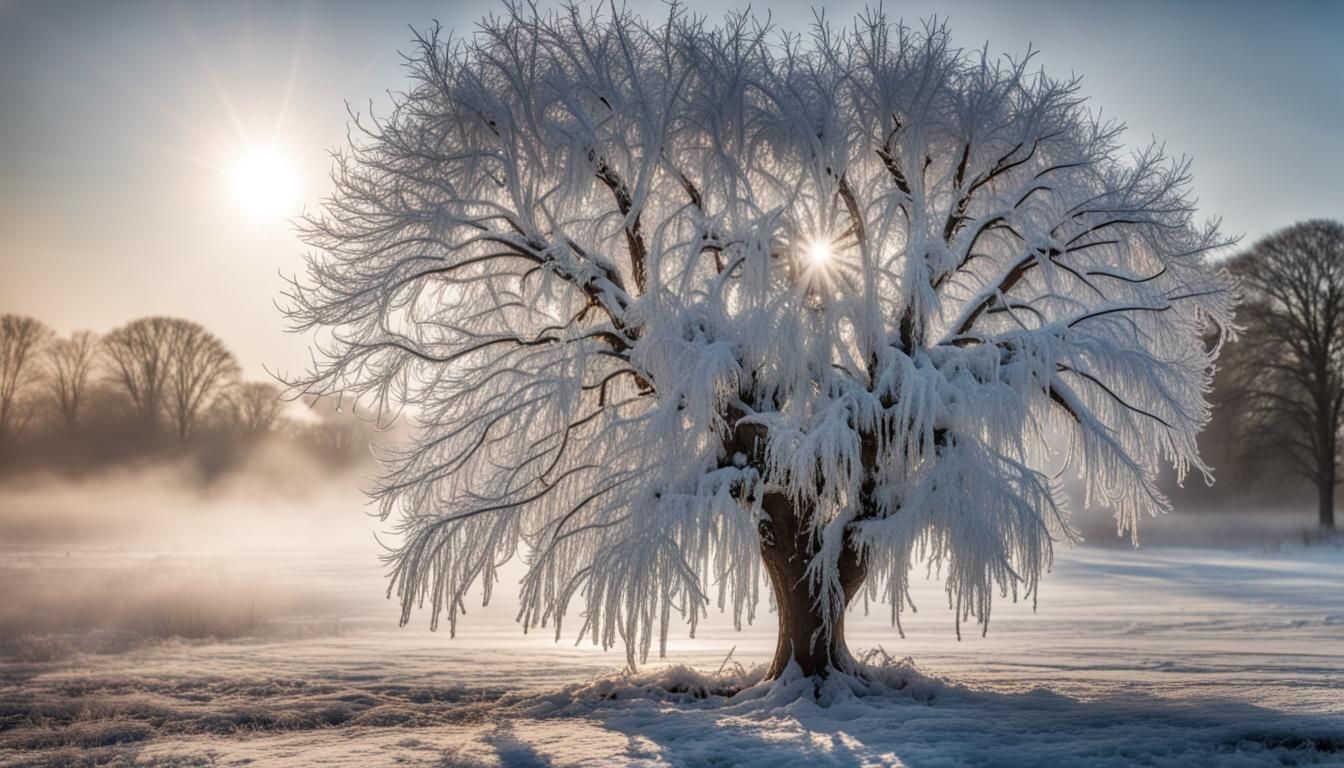 Icy Tree Branches in Winter: Professional Photography