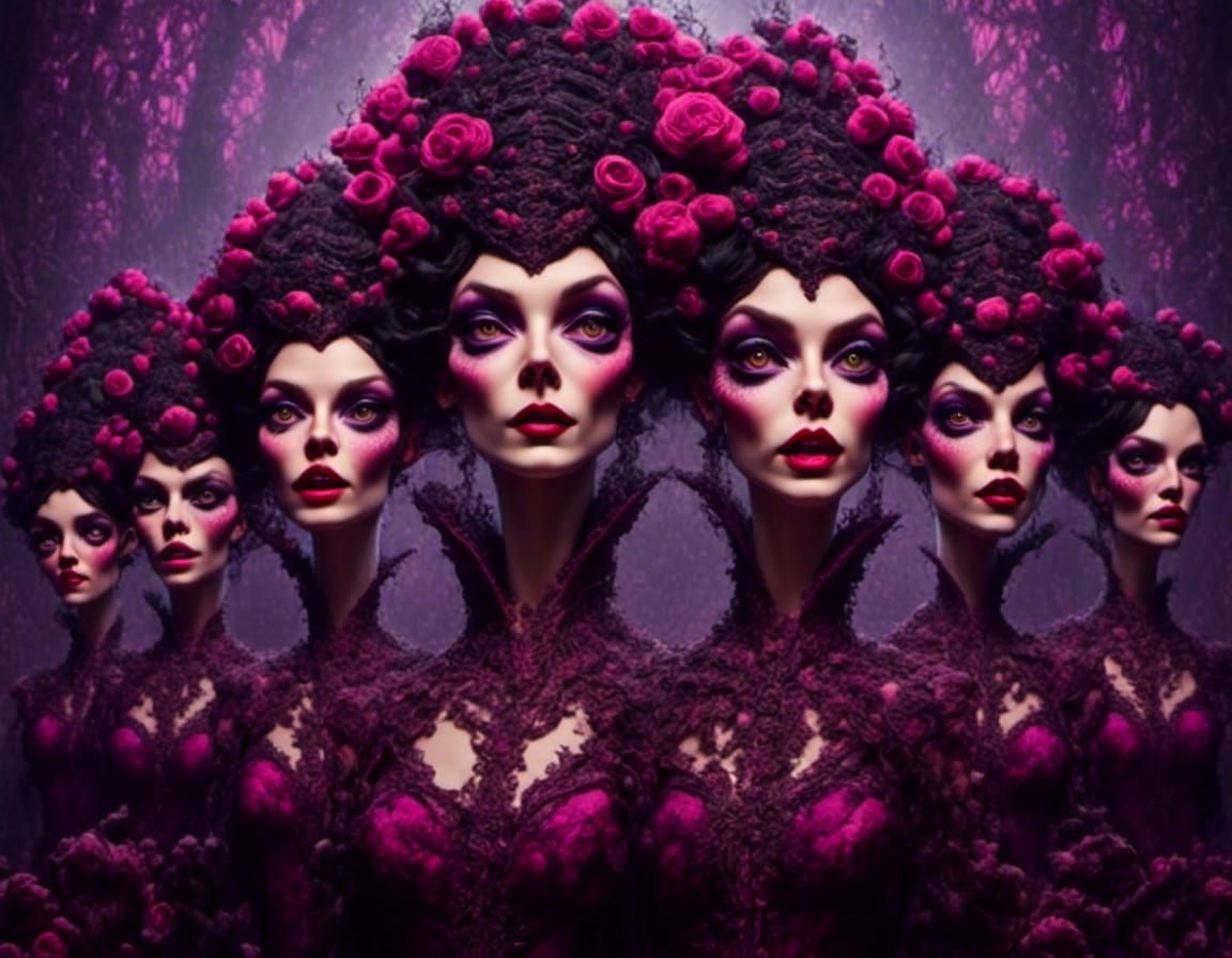 Bawling Banshees in Haute Couture Watercolor