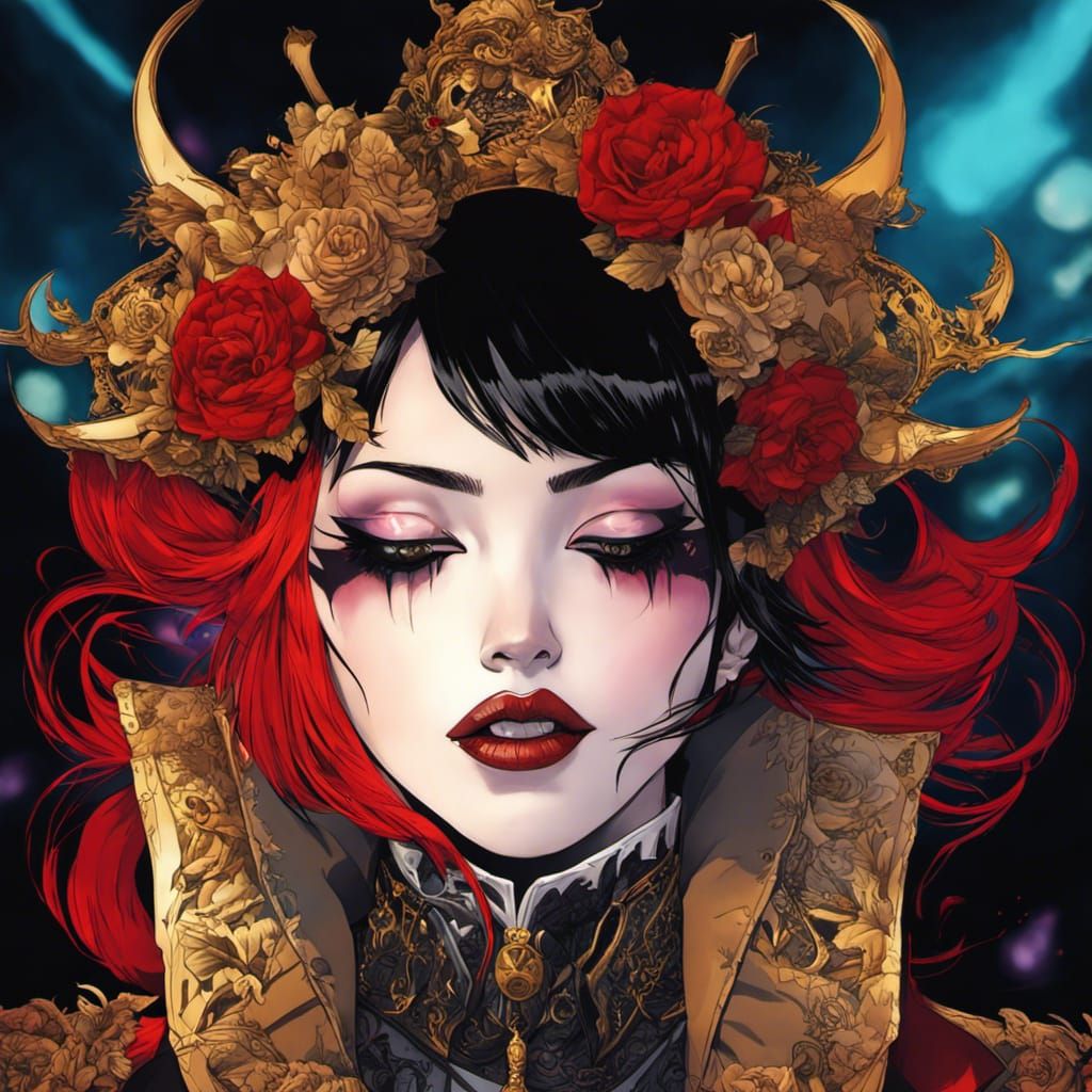 Punk Vampire: Detailed Digital Art in Anime Style