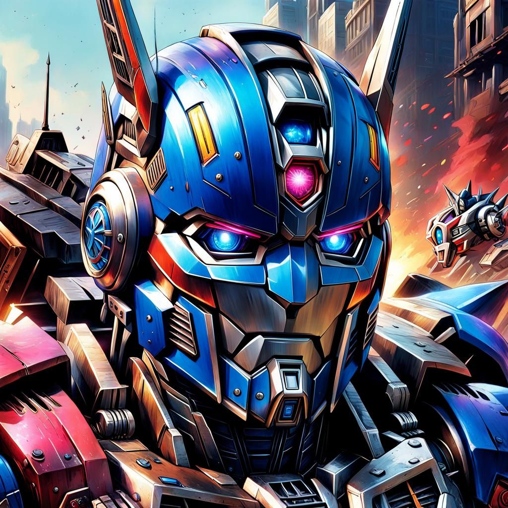 Transformers Fan Art in Anime Style