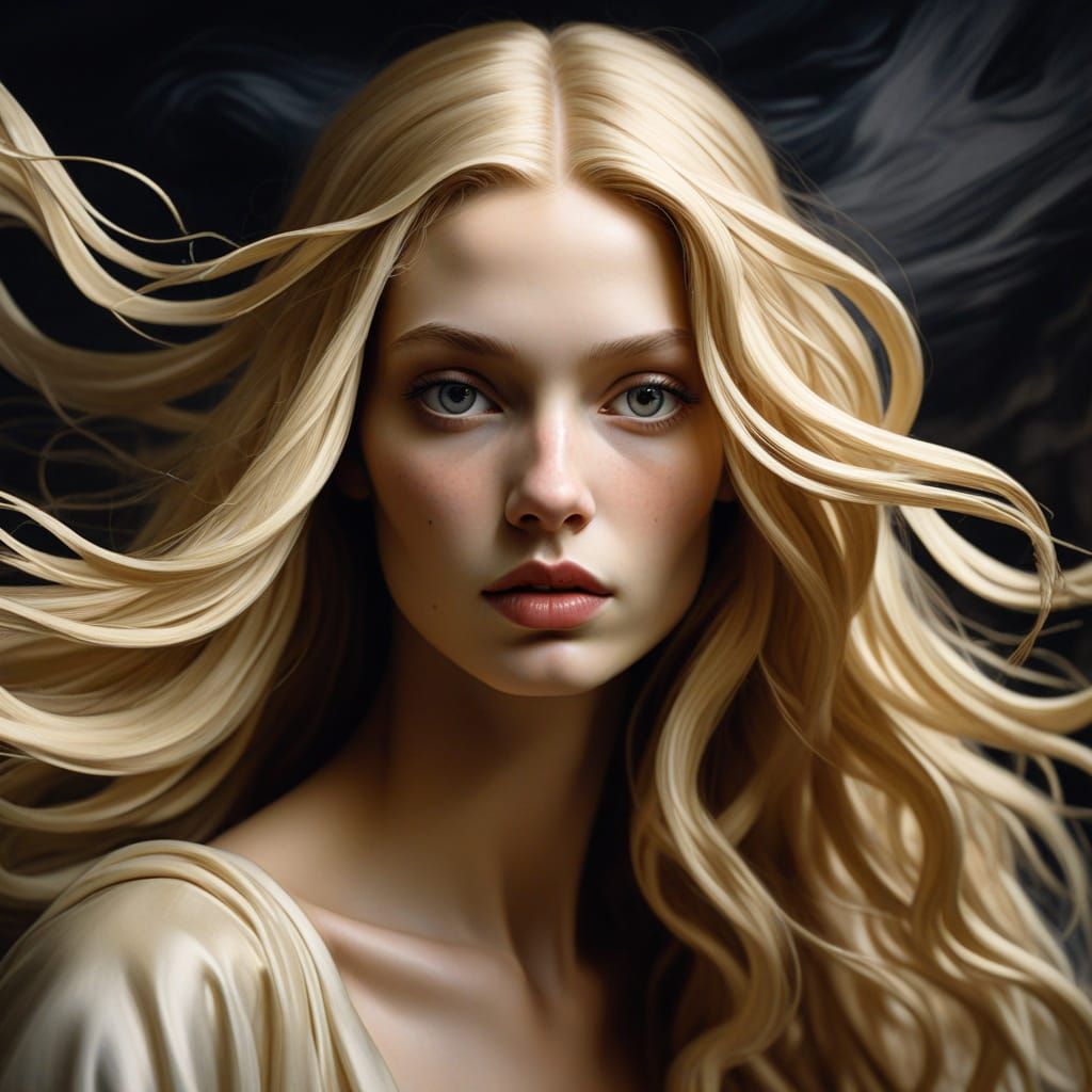 Baroque Expressionist Portrait of Mysterious Woman