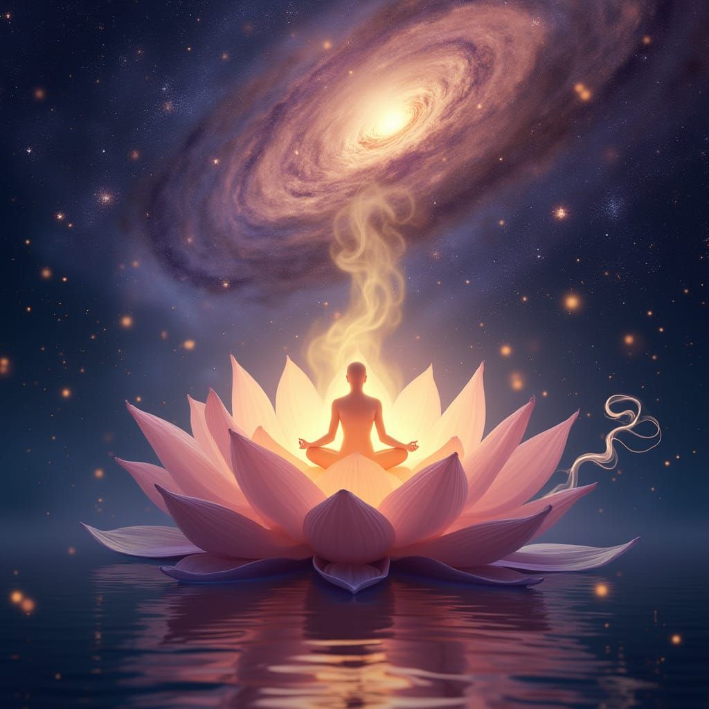 Spiritual Awakening: Cosmic Lotus Meditation