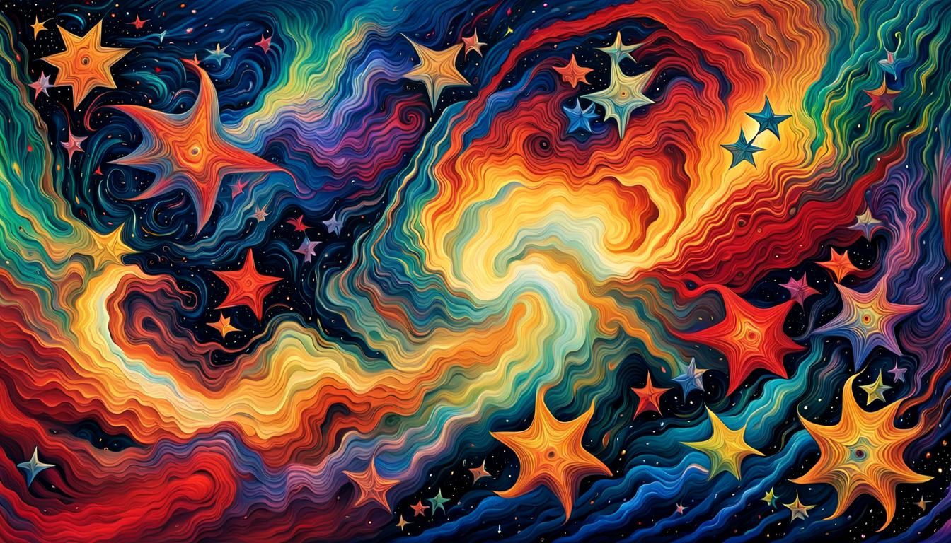 Vivid Star Cluster Formation as Impasto Gouache