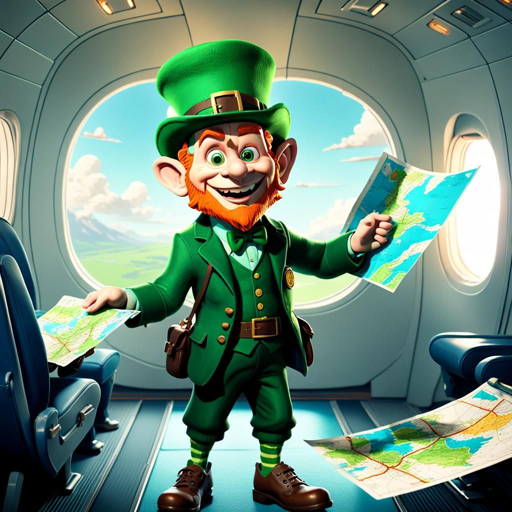 Leprechaun Arrives in Tennessee: 3D Digital Art
