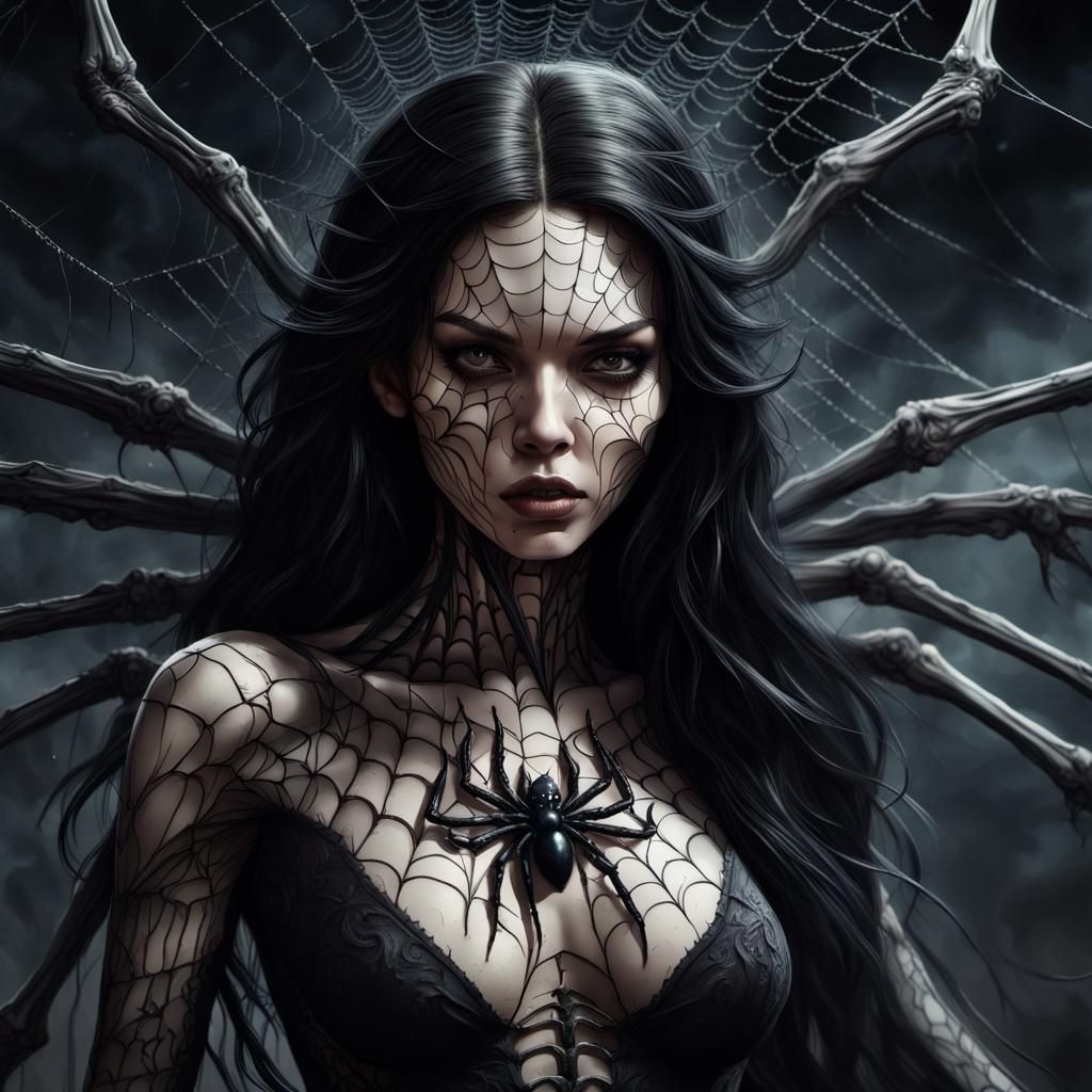 Spider Demon Emerges from Pit of Bones