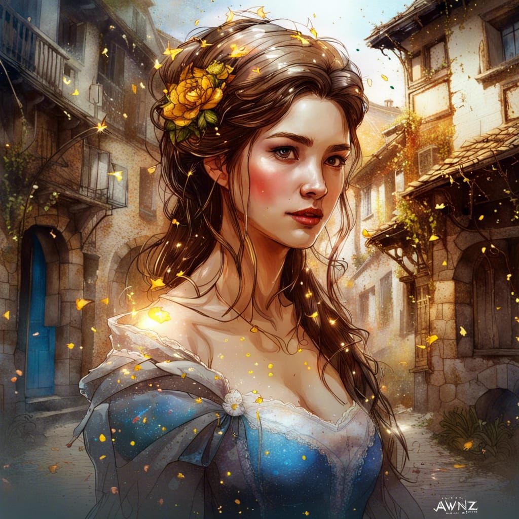 Princess Belle Portrait in Hyperreal Detail