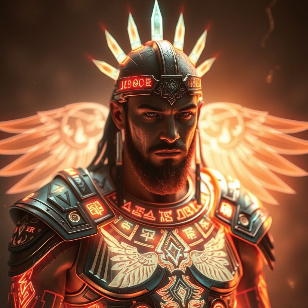 Prismatic Light Warrior Etched in Energy