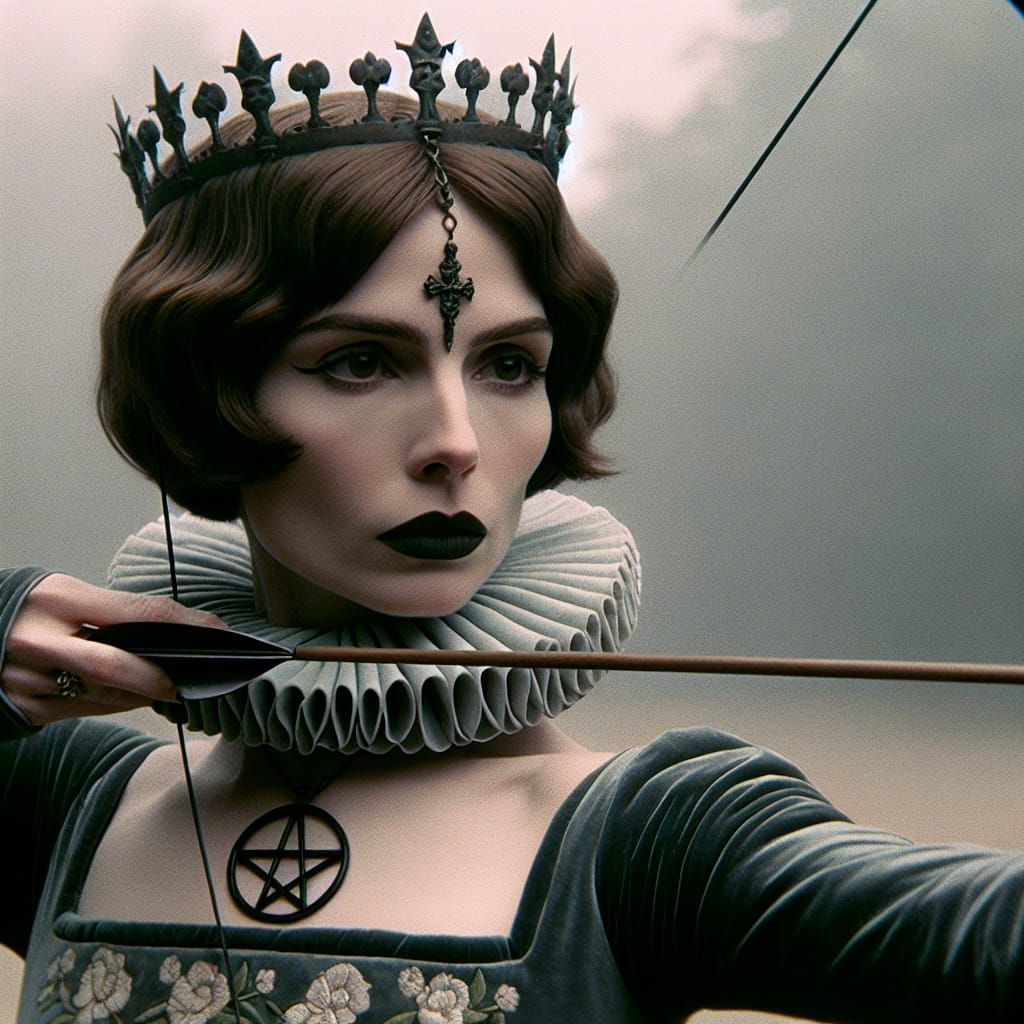 Regal Warrior in Old-Cell Animation Style