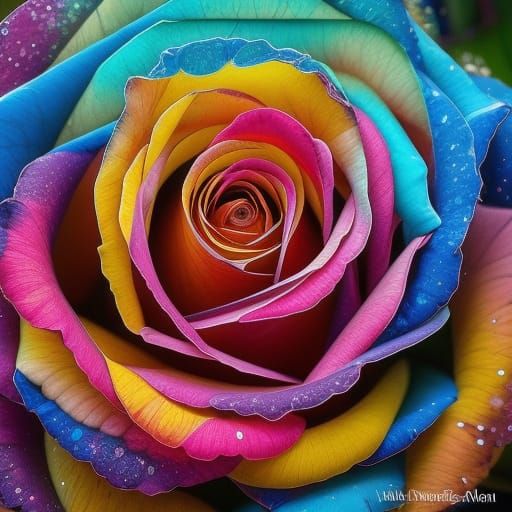 Rainbow rose