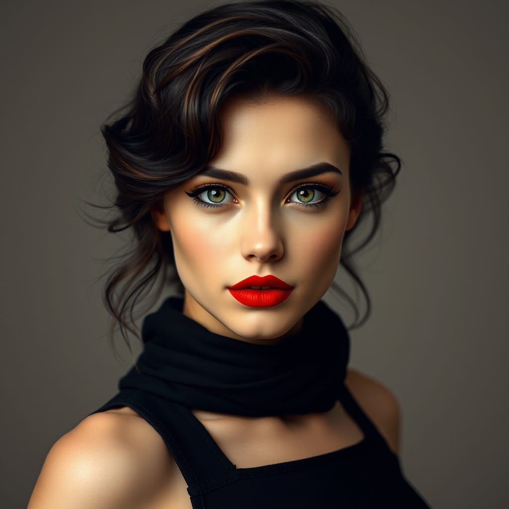 Elegant Woman in Minimalist Chic