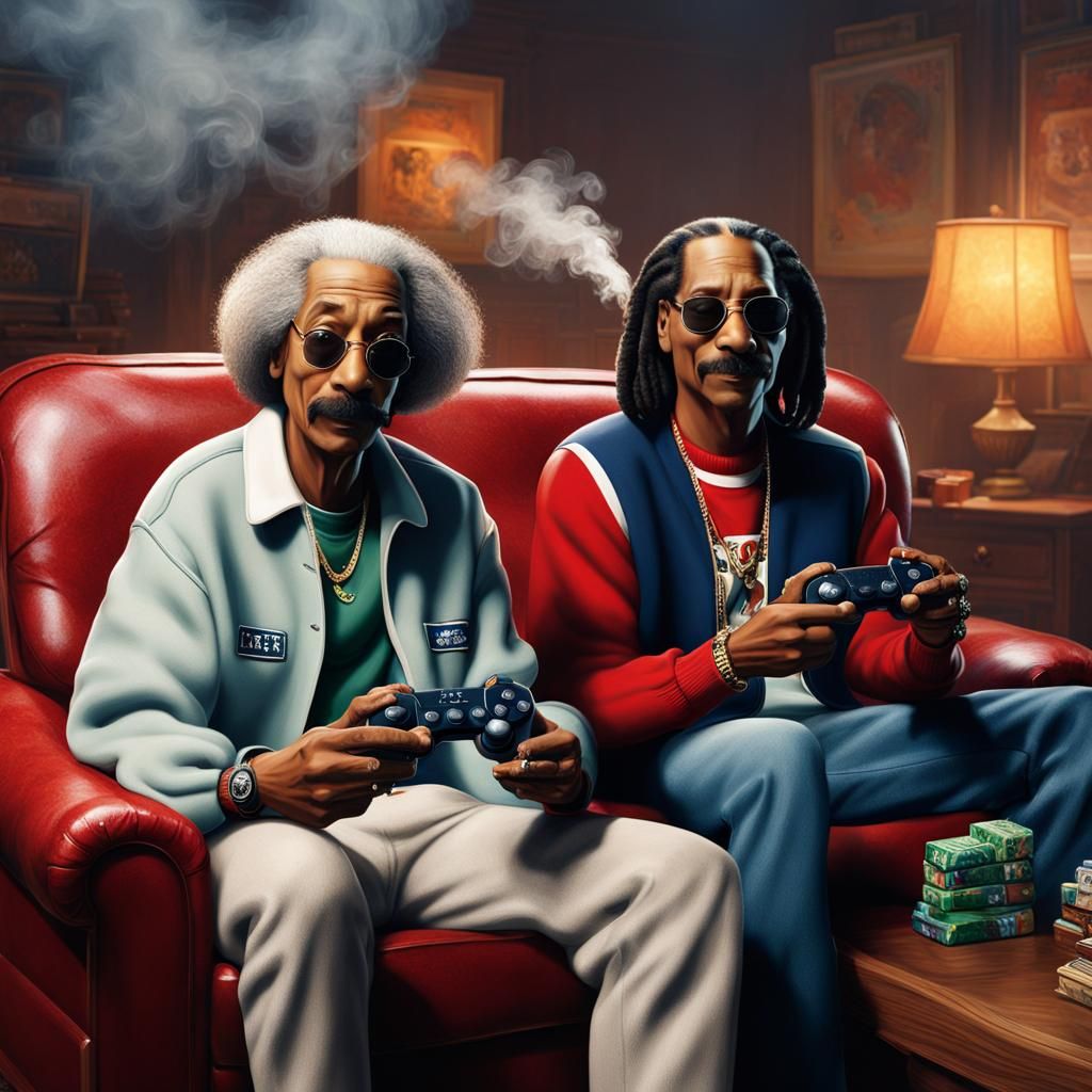 Snoop Dogg and Einstein Play Video Games