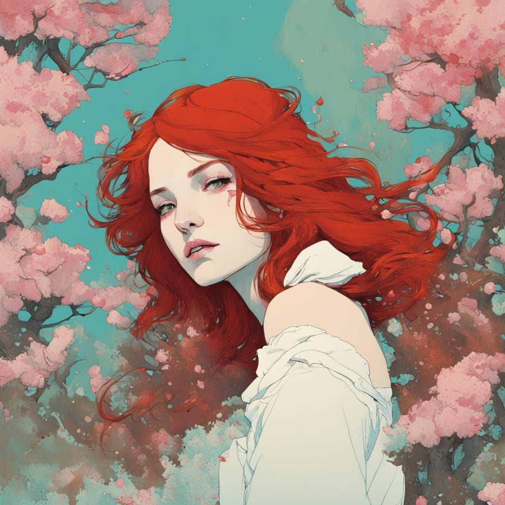 Spring Elemental With Red Hair