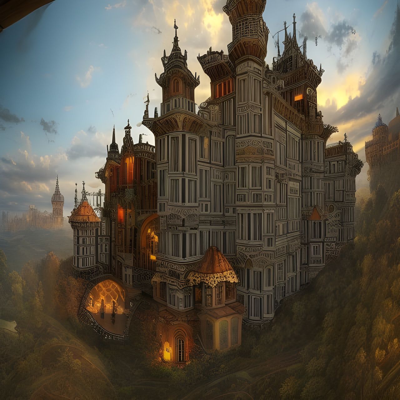 Brunelleschi Mandelbrot complex intricate castle