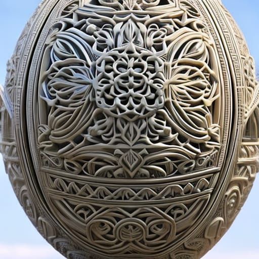 Intricate Disney Ivory Easter Egg in Hyperreal Detail