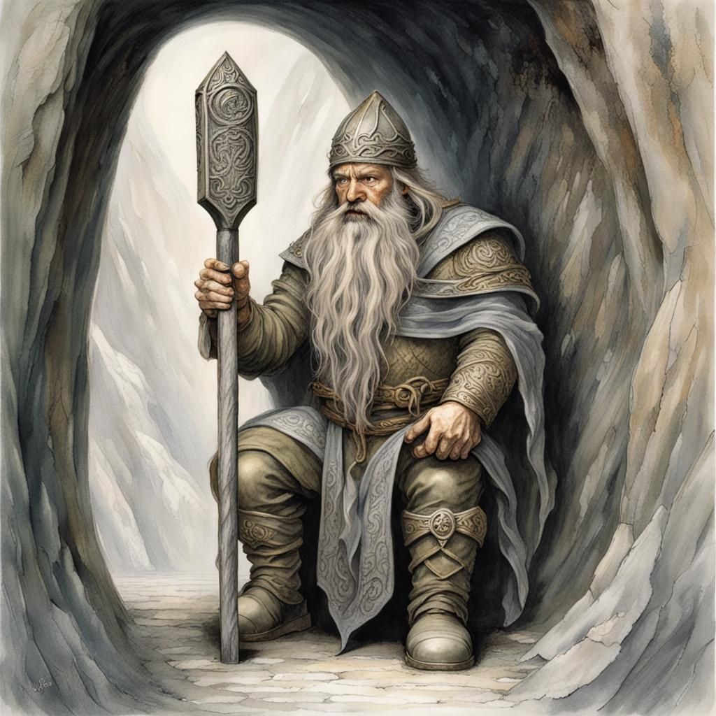 Intricate Marble Dwarf Statue in Deep Roads