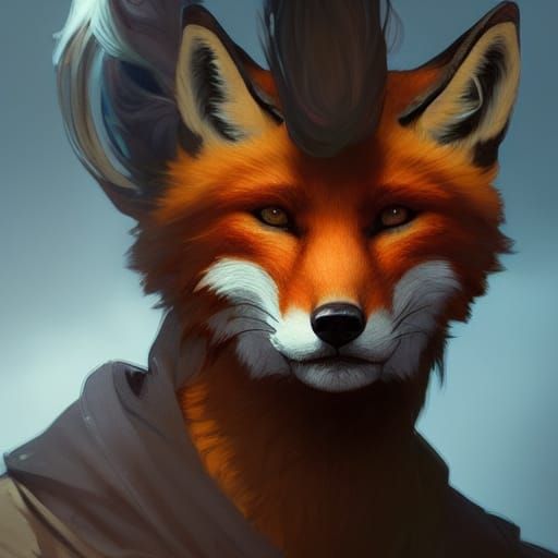 Hyperdetailed Portrait of a Fox Boy in 8k
