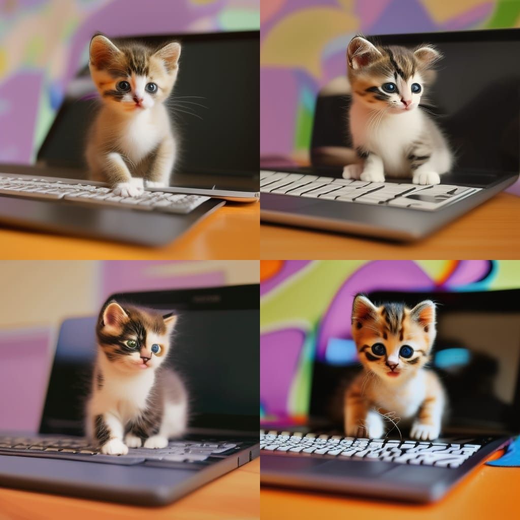 Kitten Typing on Computer: An Adorable Scene