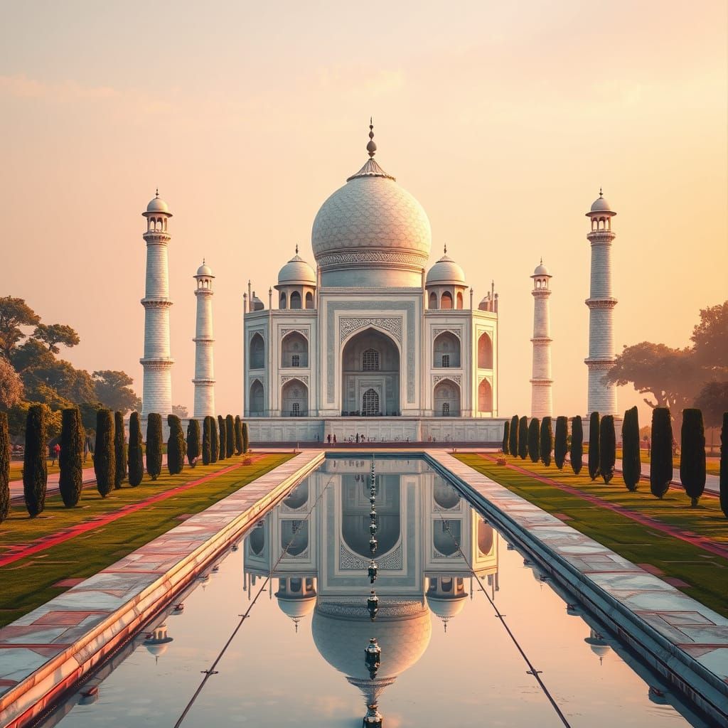 Taj Mahal in a Fantastical Realm
