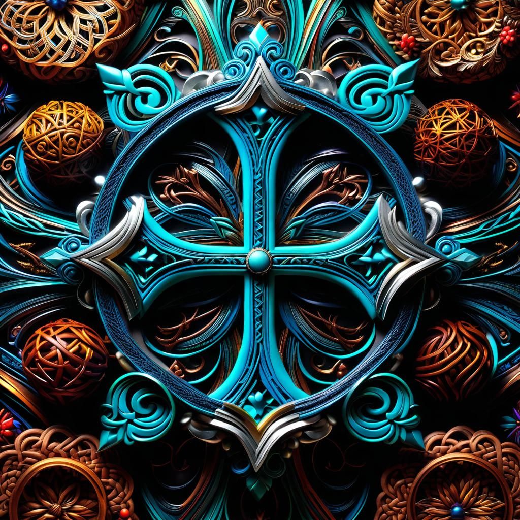 Interwoven Game Worlds in Mixed Media Art