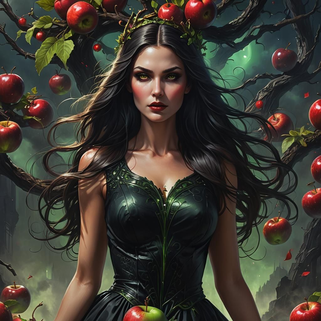 Ethereal Dark Feminine Goddess in a Cosmic Landscape