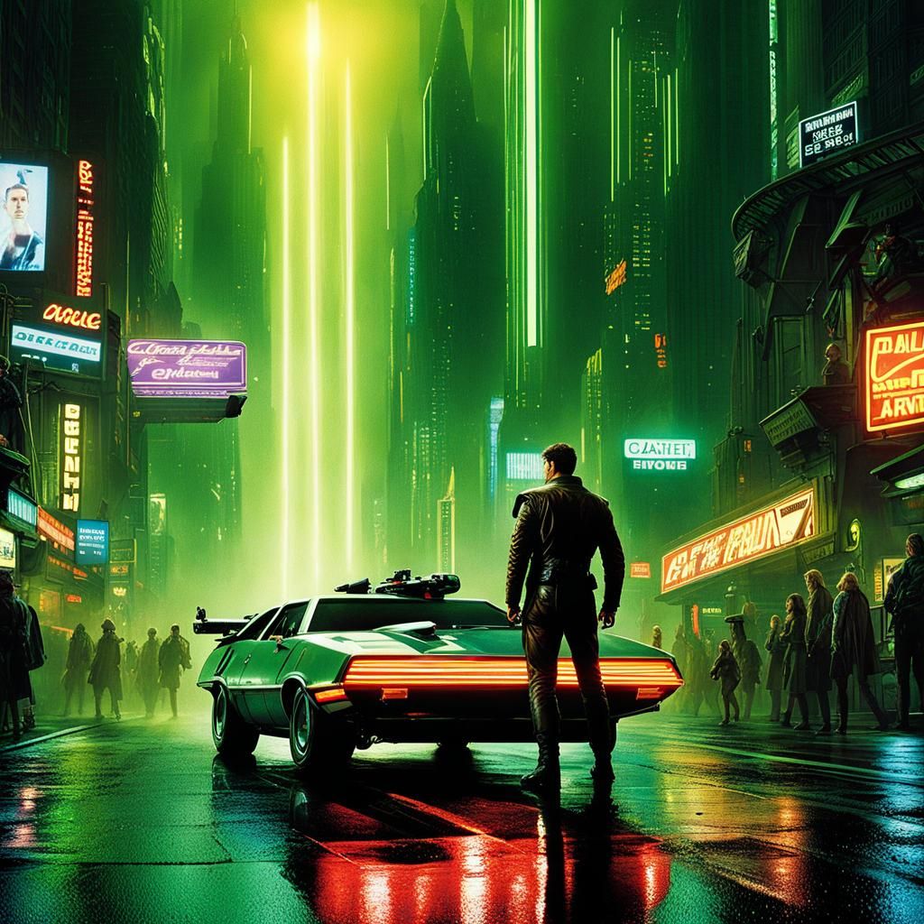 Blade Runner Cityscape with Captain Future