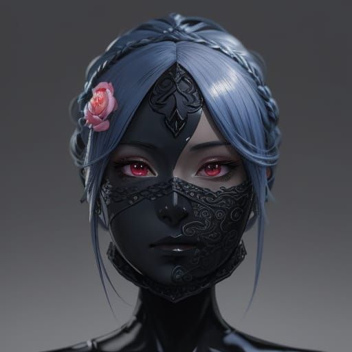 Beautiful Anime Girl With Sparkling Pink Eyes