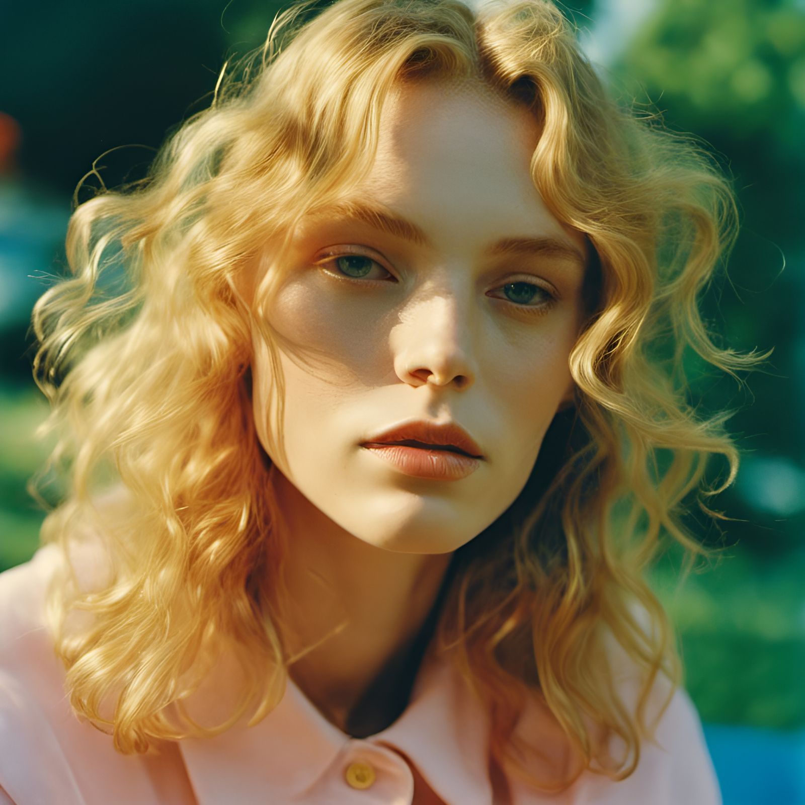 Blue-Eyed Ginger Beauty Portrait