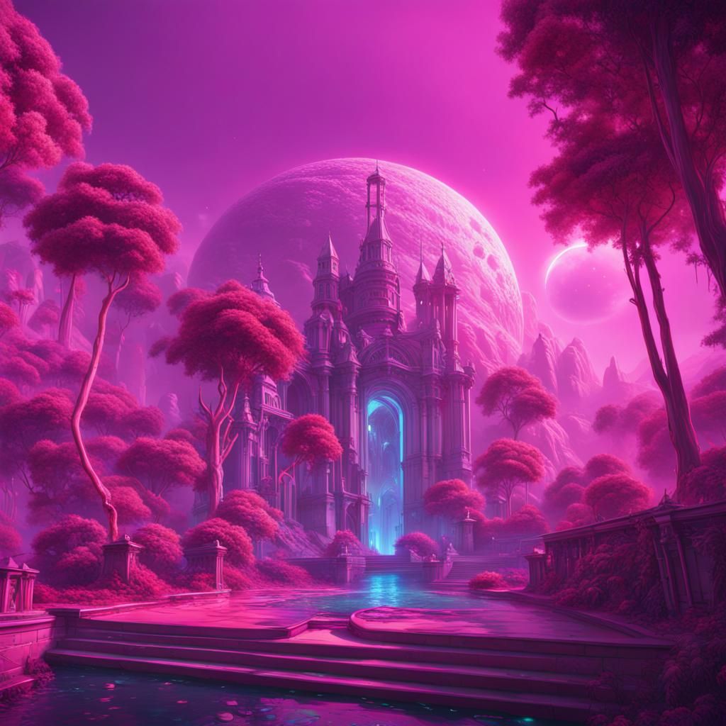 Detailed Vaporwave Art in Deep Color