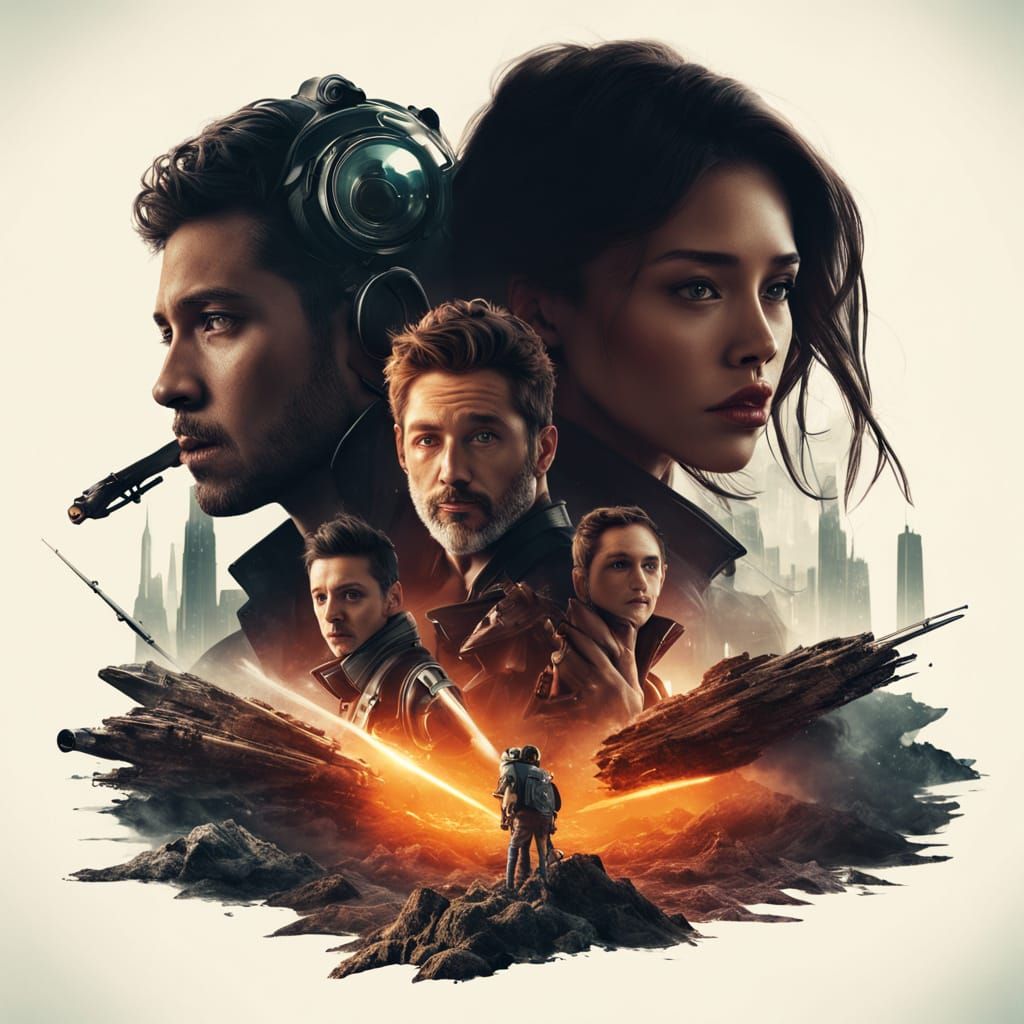 Futuristic Landscape with Neon Accents in Cinematic Style