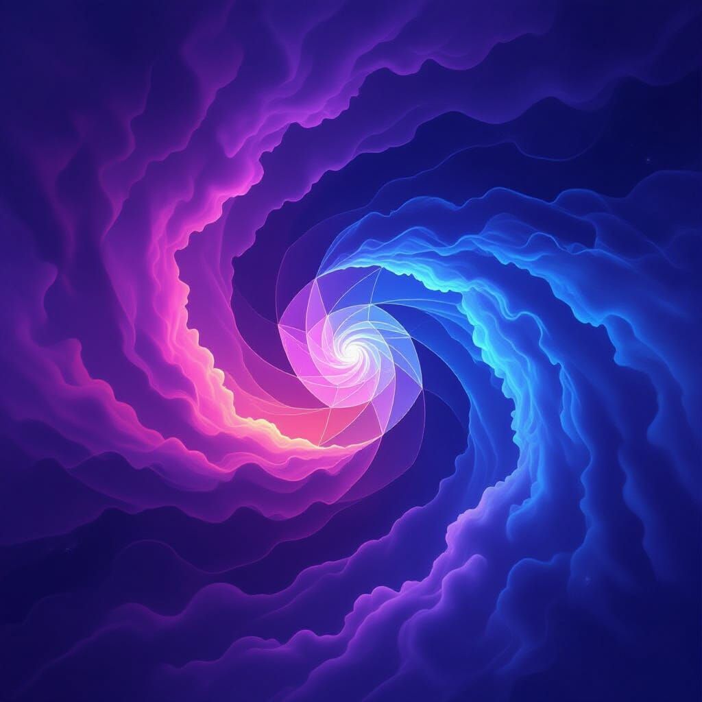 Cosmic Vortex in Abstract Expressionist Style